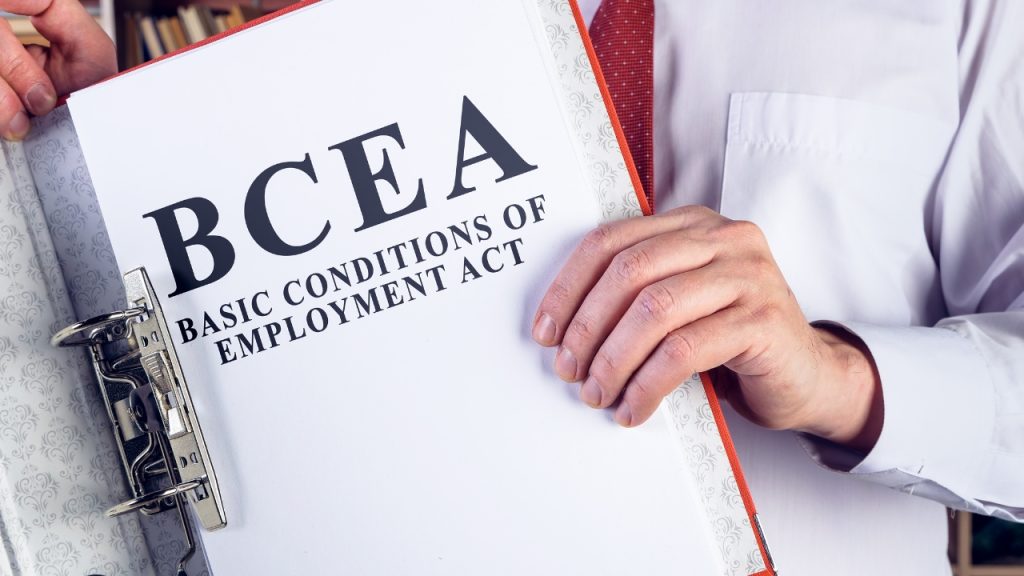Basic Conditions of Employment Act glossary